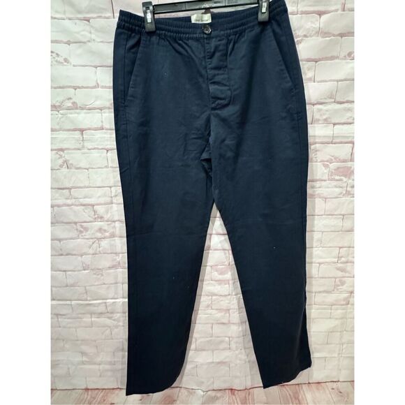 Oliver Spencer Eden drawstring trousers navy size medium - Picture 1 of 8